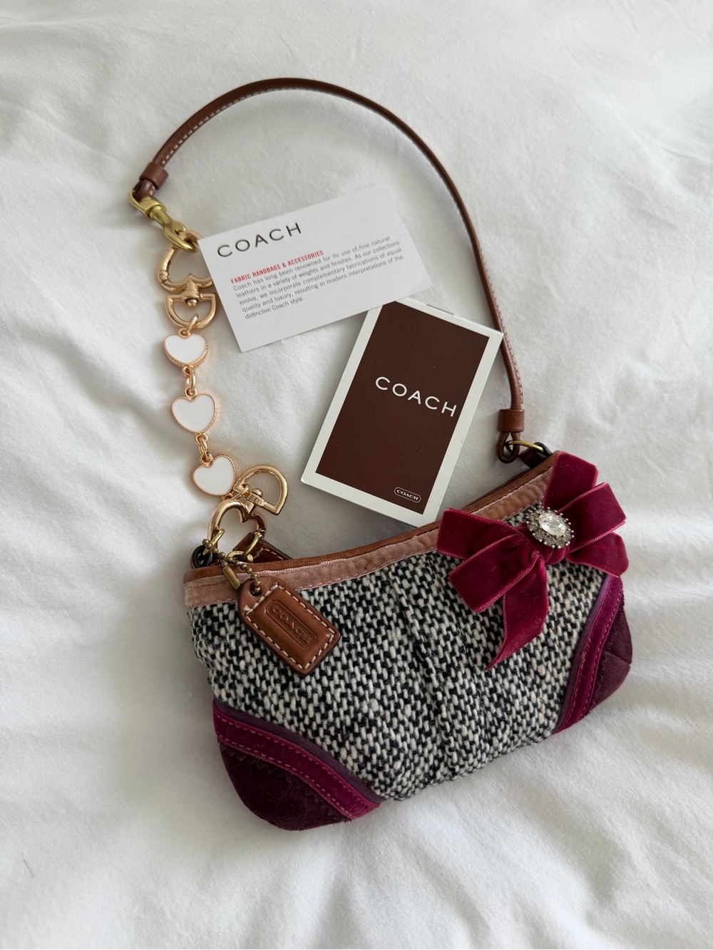 vintage Coach x Swarovski Collection Micro Bag/ Clutch Wristlet